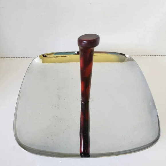 Vintage Retro  Gourmates Serving Tray with Bakelite Handle/Feet. - Picture 2 of 7